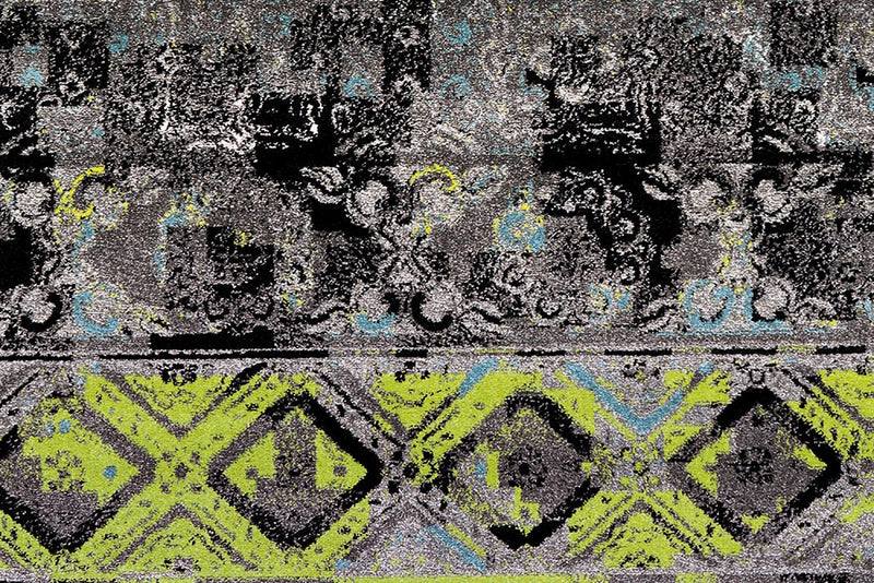 Kurzflor Vintage Teppich, Moose 4800, grau/grün/blau, rechteckig, Höhe 18mm