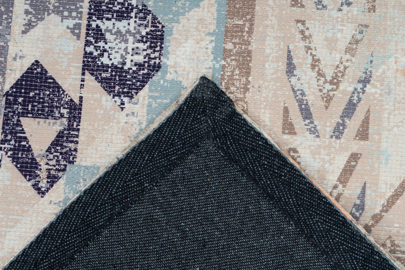Kurzflor Teppich, Shangrila 200, multi/blau, rechteckig, Höhe 10mm