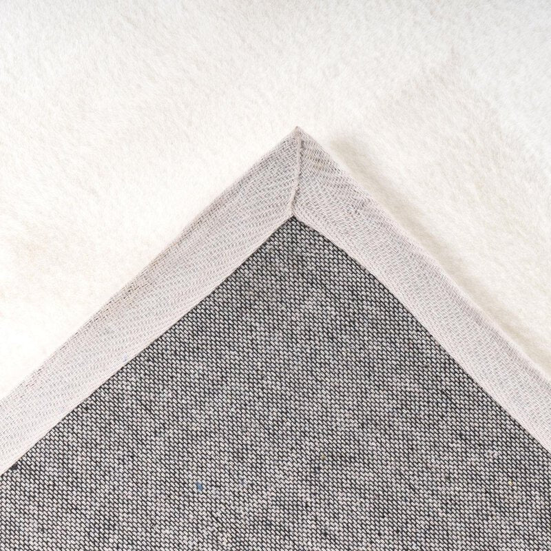 Hochflor Teppich, Topia Uni 400, weiß, rechteckig, Höhe 21mm