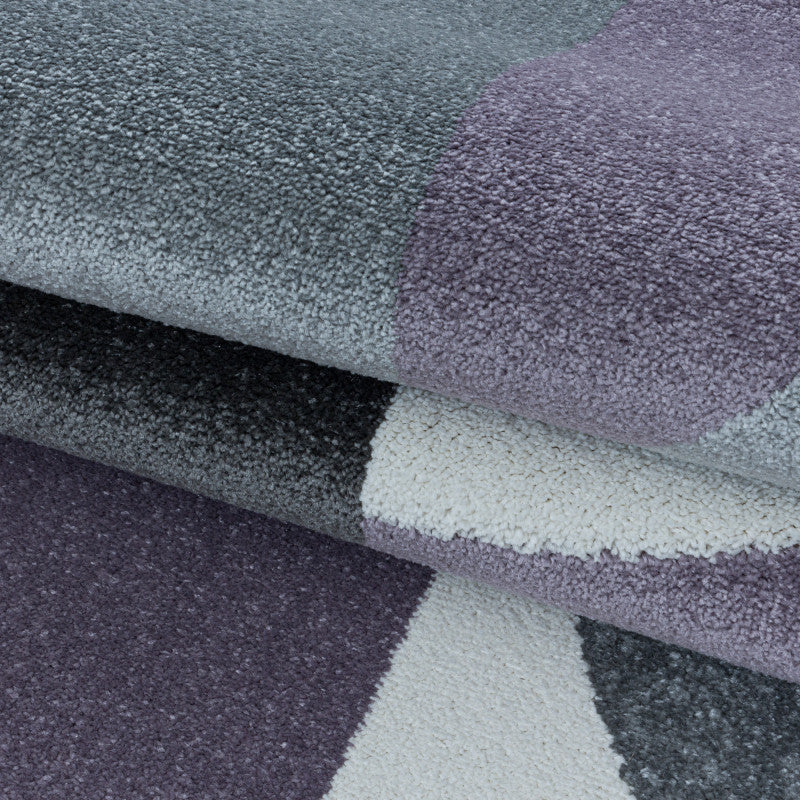 Kurzflor Teppich, Efor 3711, violett, rechteckig, Höhe 12mm