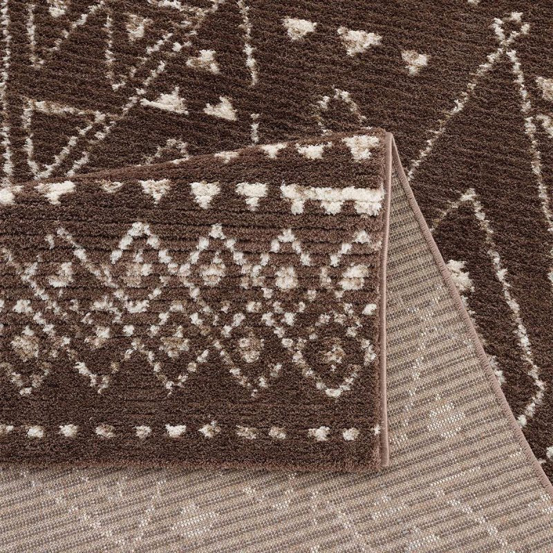 Kurzflor Teppich, April 2292, braun, rechteckig, Höhe 10mm
