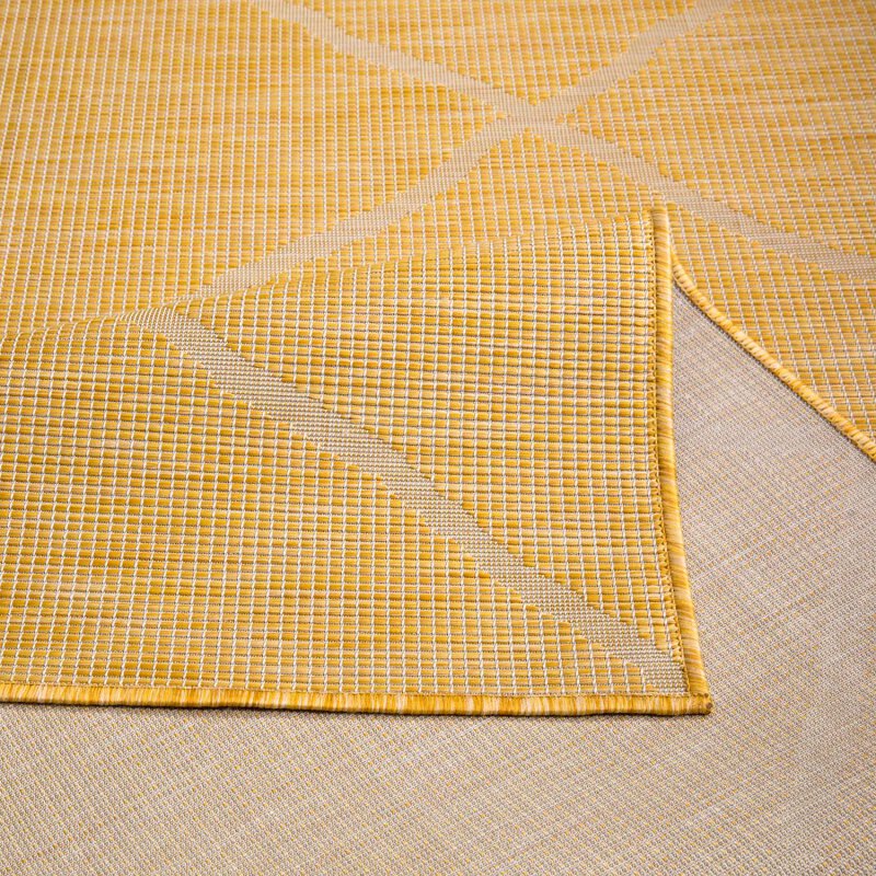 In& Outdoor Teppich, Palm 3075, gelb, rechteckig