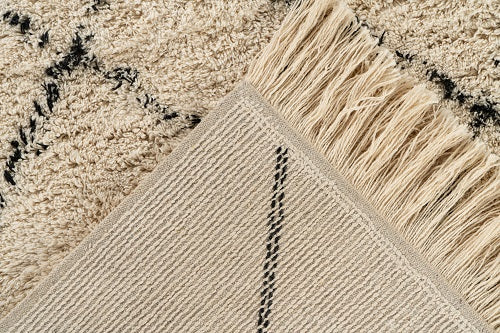 Kurzflor Teppich, Mylen 625, creme/schwarz, rechteckig, Höhe 20mm