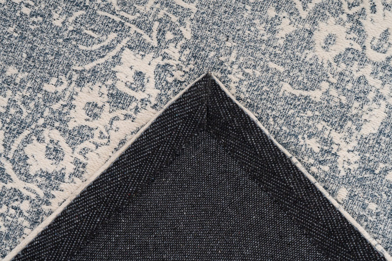 Kurzflor Teppich, Boutin 400, creme/blau, rechteckig, Höhe 10mm