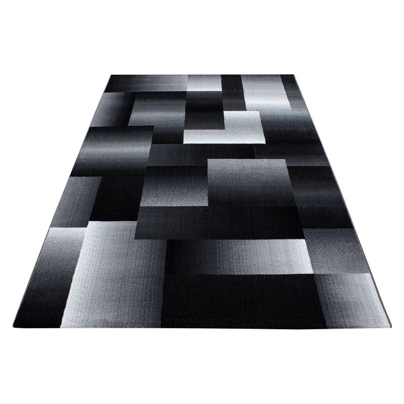Kurzflor Teppich, Miami 6560, schwarz, rechteckig, Höhe 12mm