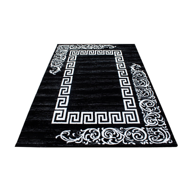 Kurzflor Teppich, Miami 6620, schwarz, rechteckig, Höhe 12mm