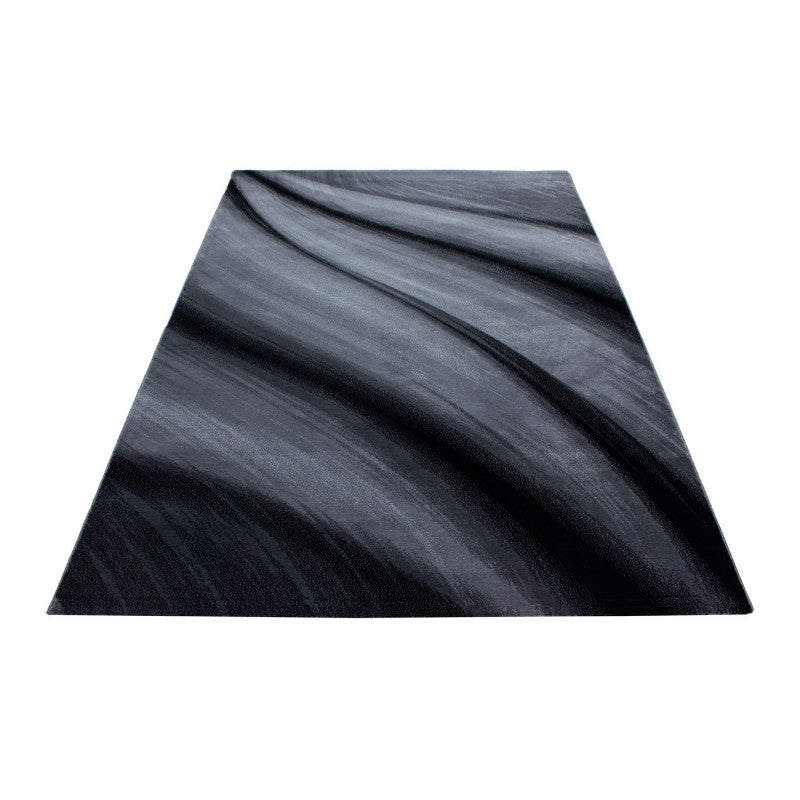 Kurzflor Teppich, Miami 6630, schwarz, rechteckig, Höhe 12mm