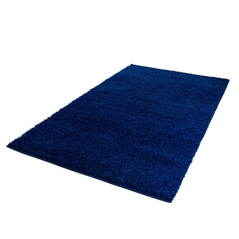Hochflor Teppich, Shaggy Uni 500, blau, rechteckig, Höhe 30mm