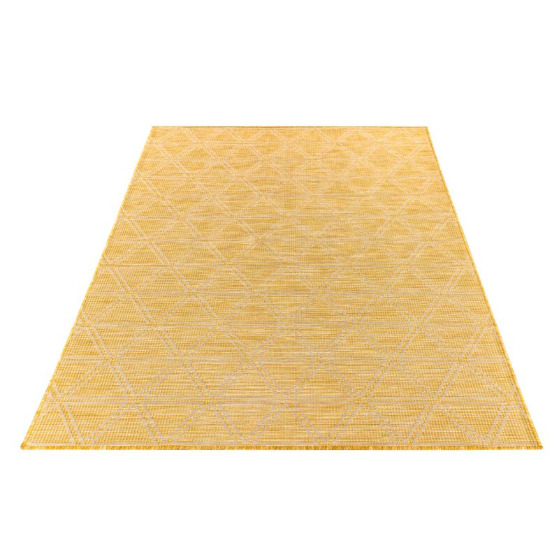 In& Outdoor Teppich, Palm 3073, gelb, rechteckig