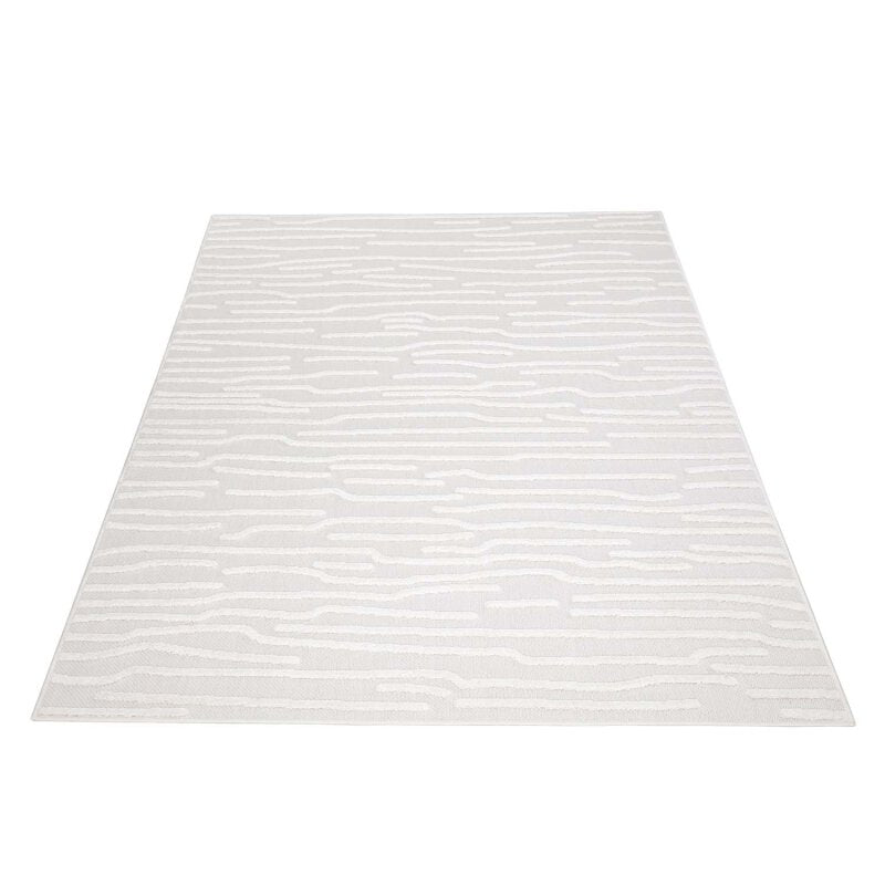 Kurzflor Teppich, Santorini 450, creme, rechteckig, Höhe 5mm