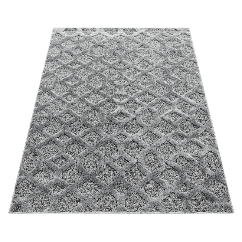 Kurzflor Teppich, Pisa 4702, grau, rechteckig, Höhe 20mm