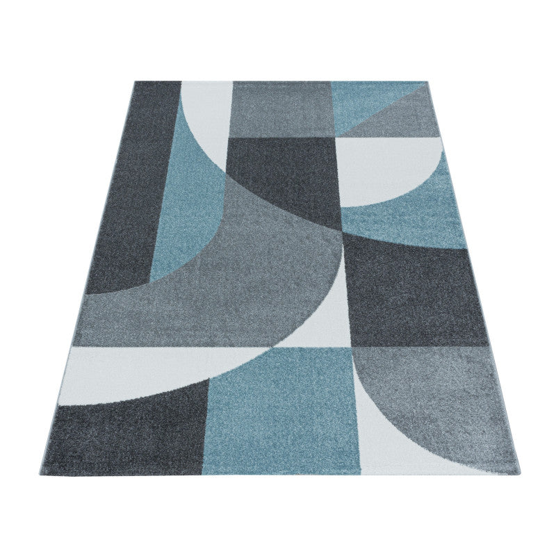 Kurzflor Teppich, Efor 3711, blau, rechteckig, Höhe 12mm
