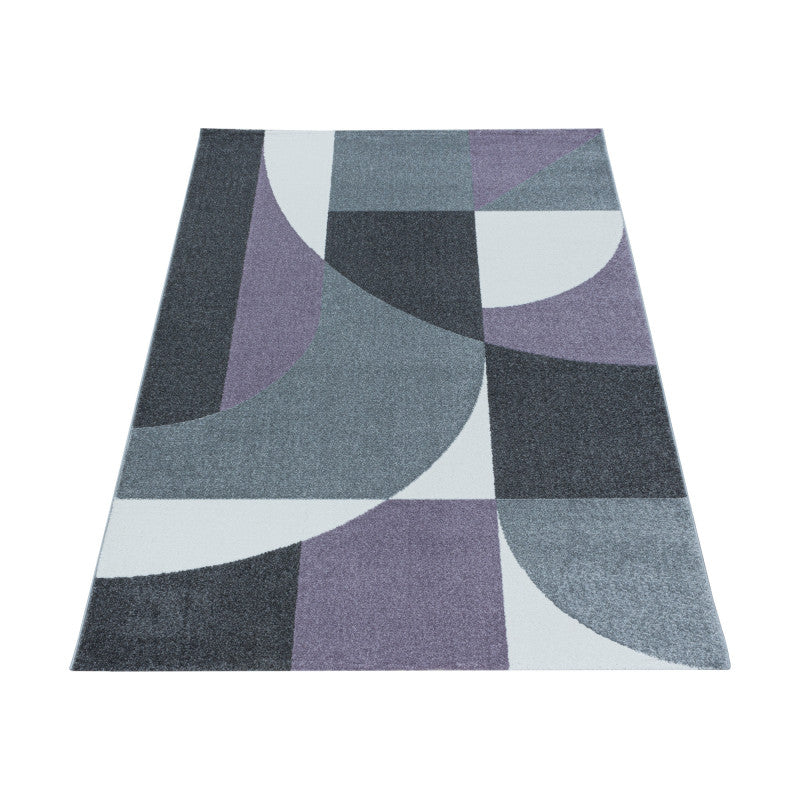 Kurzflor Teppich, Efor 3711, violett, rechteckig, Höhe 12mm