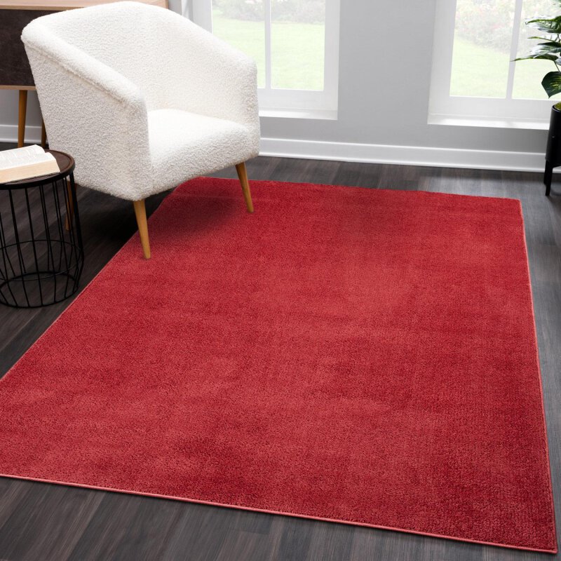 Hochflor Teppich, Softshine 2236, rot, rechteckig, Höhe 14mm