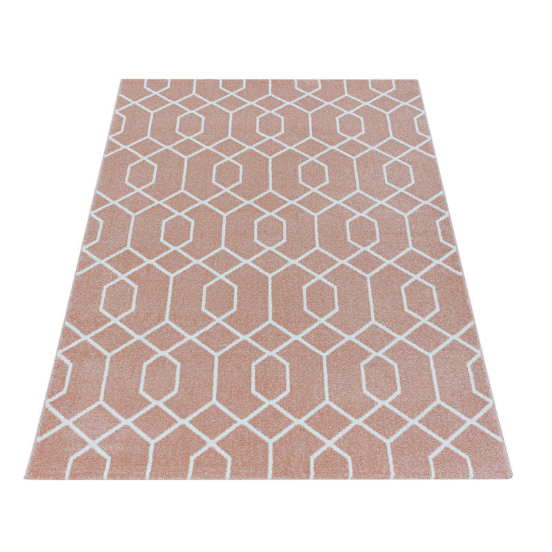 Kurzflor Teppich, Efor 3713, rose, rechteckig, Höhe 12mm