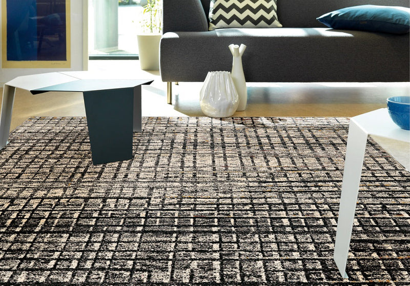 Kurzflor Vintage Teppich, Topat 5040, grau/schwarz, rechteckig, Höhe 16mm