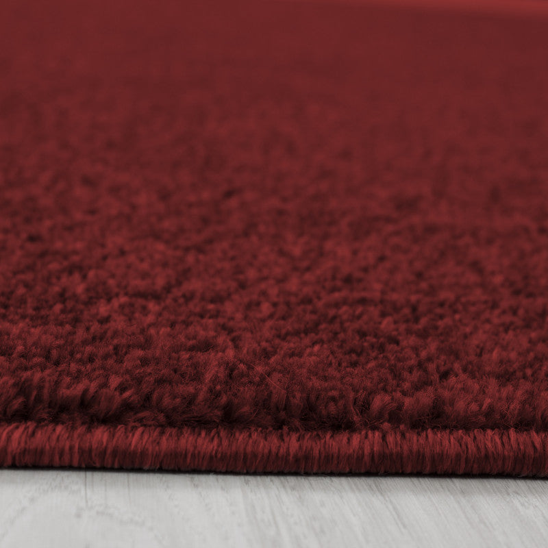 Kurzflor Teppich, Ata 7000, rot, rechteckig, Höhe 12mm
