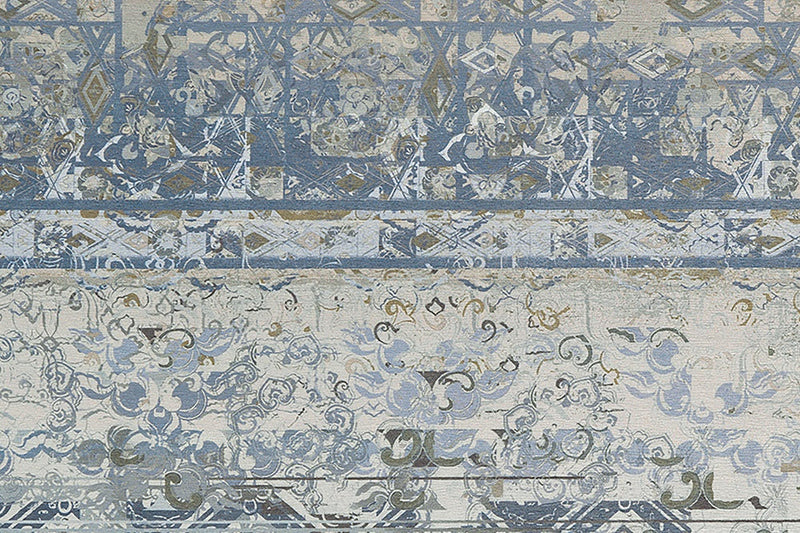 Kurzflor Teppich, Kult 223, multi/blau, rechteckig, Höhe 9mm