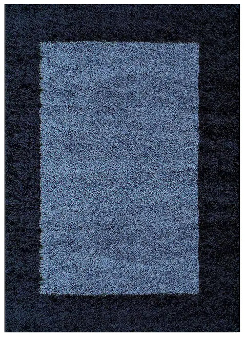 Hochflor Teppich, Life Shaggy 1503, navy, rechteckig, Höhe 30mm