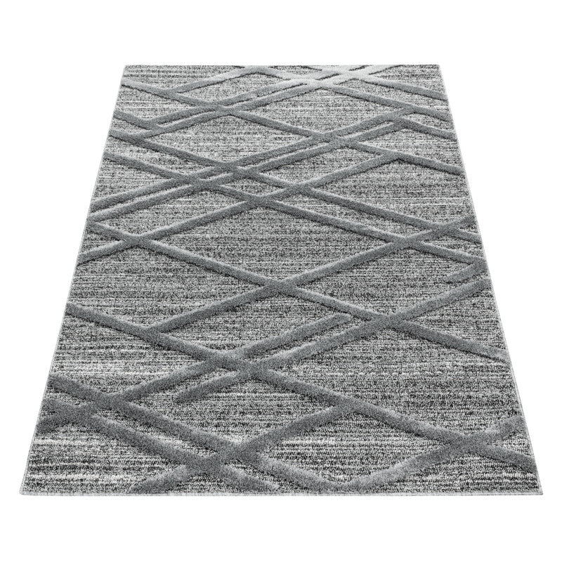 Kurzflor Teppich, Pisa 4706, grau, rechteckig, Höhe 20mm