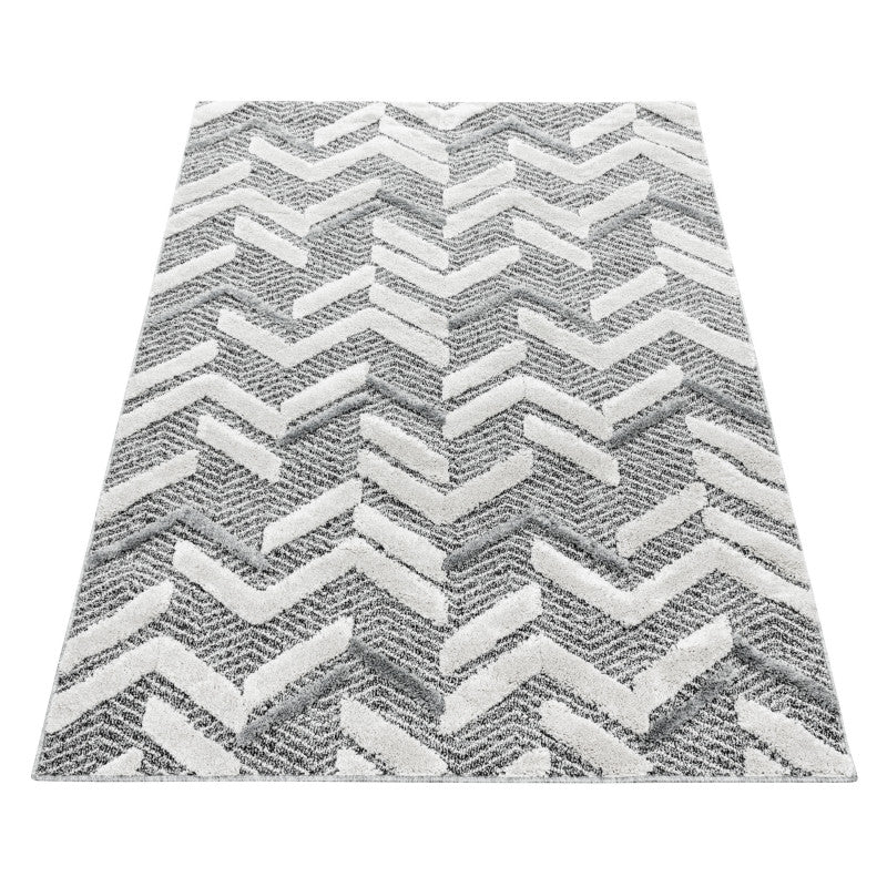 Kurzflor Teppich, Pisa 4705, grau, rechteckig, Höhe 20mm