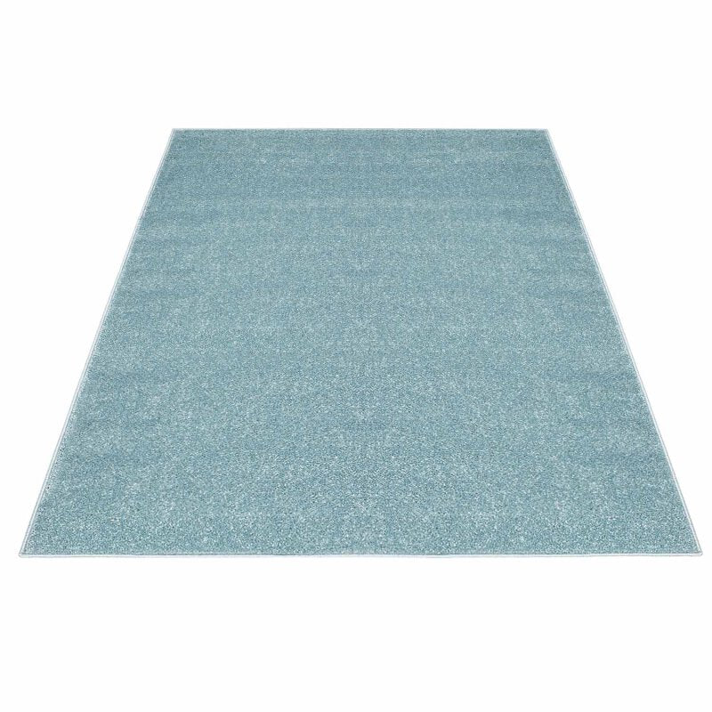 Kurzflor Teppich, Moda Soft 2081, blau, rechteckig, Höhe 11mm