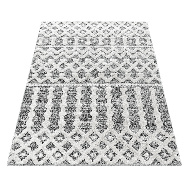 Kurzflor Teppich, Pisa 4710, grau, rechteckig, Höhe 20mm
