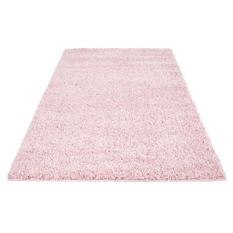 Hochflor Teppich, Shaggy Uni 500, rosa, rechteckig, Höhe 30mm