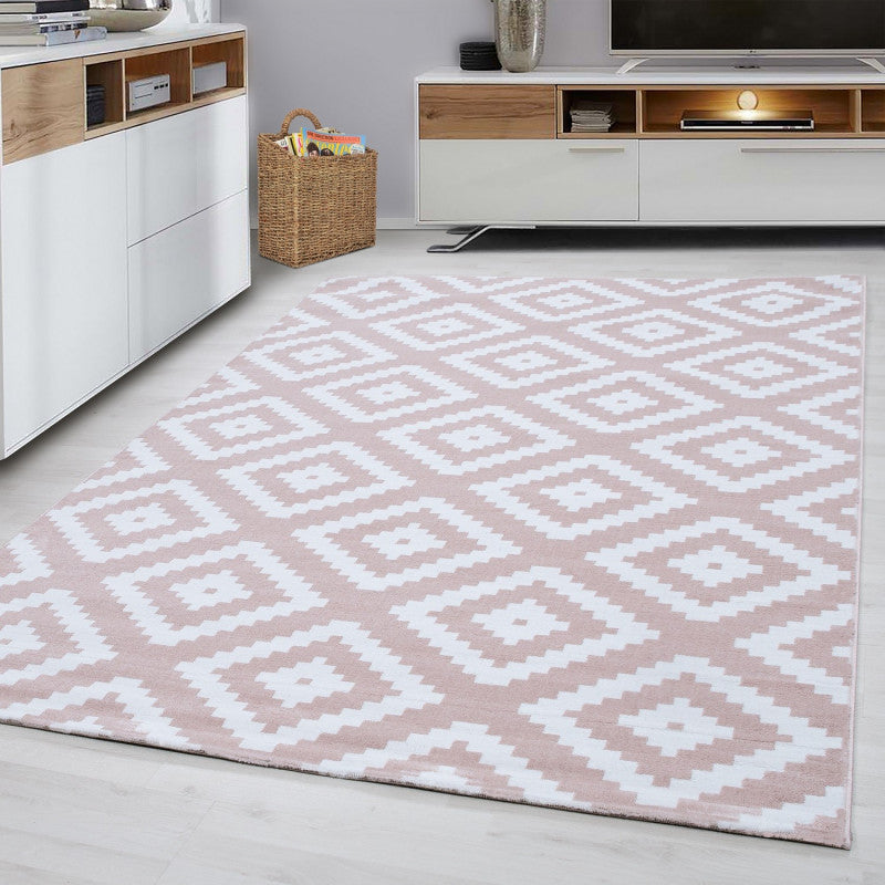 Kurzflor Teppich, Plus 8005, pink, rechteckig, Höhe 6mm