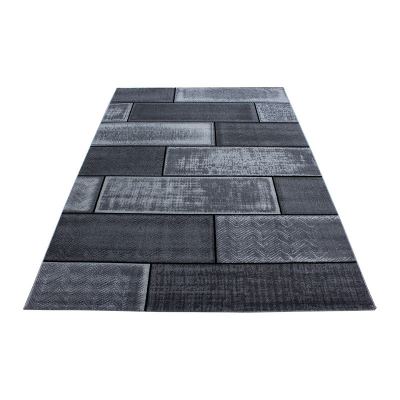 Kurzflor Teppich, Plus 8007, schwarz, rechteckig, Höhe 6mm