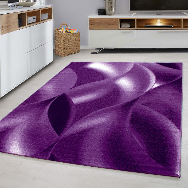 Kurzflor Teppich, Plus 8008, lila, rechteckig, Höhe 6mm