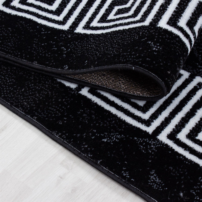 Kurzflor Teppich, Plus 8009, schwarz, rechteckig, Höhe 6mm