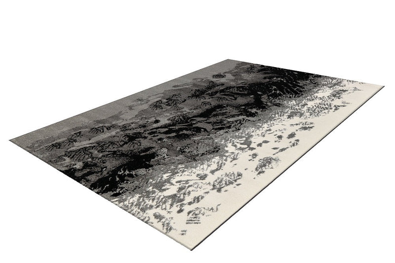 Kurzflor Vintage Teppich, Moose 4800, grau/creme/schwarz, rechteckig, Höhe 18mm