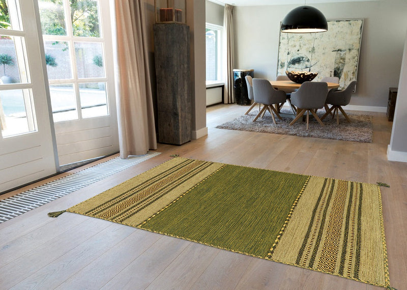 Kurzflor Vintage Teppich, Alvarro 2619, grün, rechteckig, Höhe 8mm