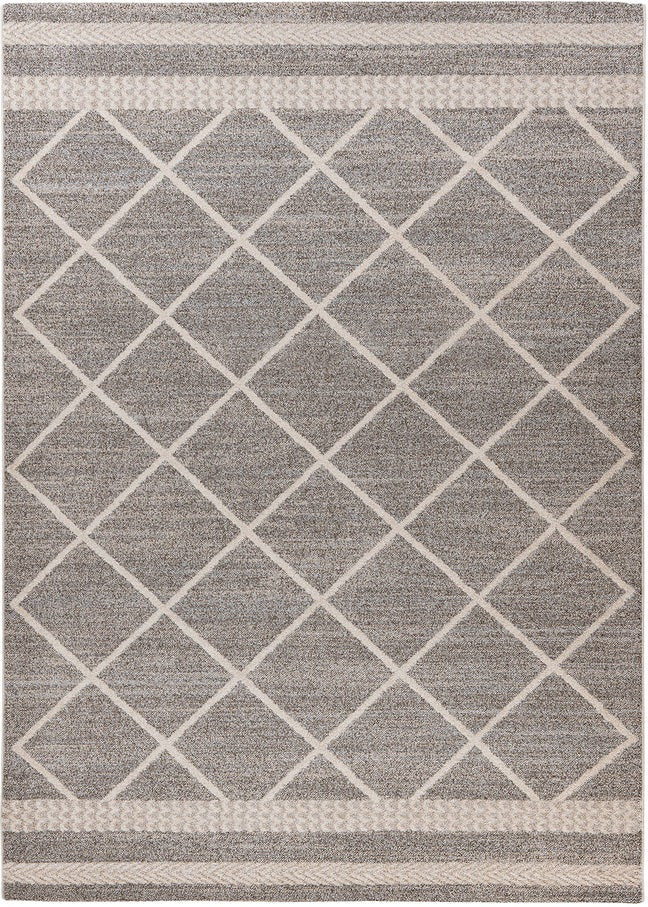 Kurzflor Teppich, Rhombus 325, beige/braun, rechteckig, Höhe 10mm