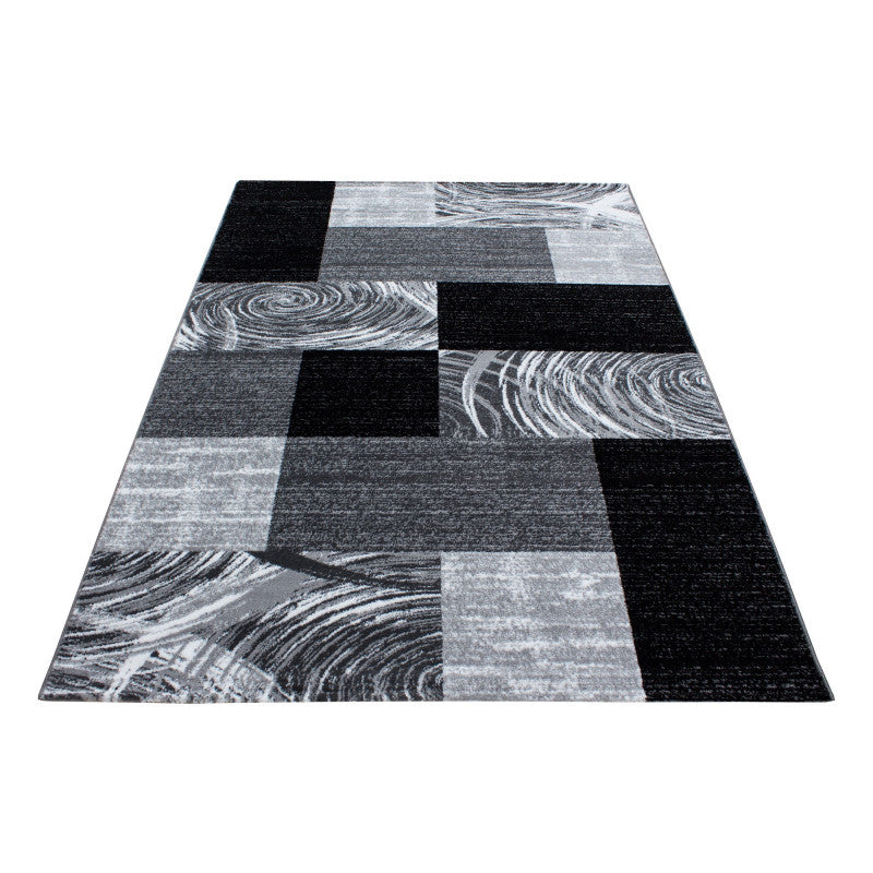 Kurzflor Teppich, Parma 9220, schwarz, rechteckig, Höhe 9mm