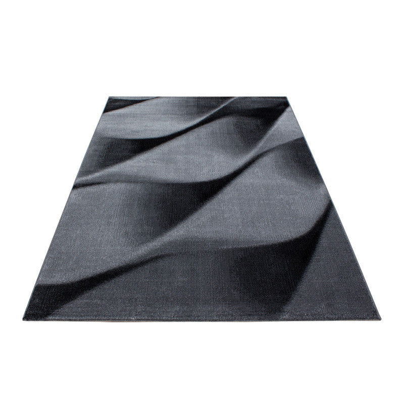 Kurzflor Teppich, Parma 9240, schwarz, rechteckig, Höhe 9mm