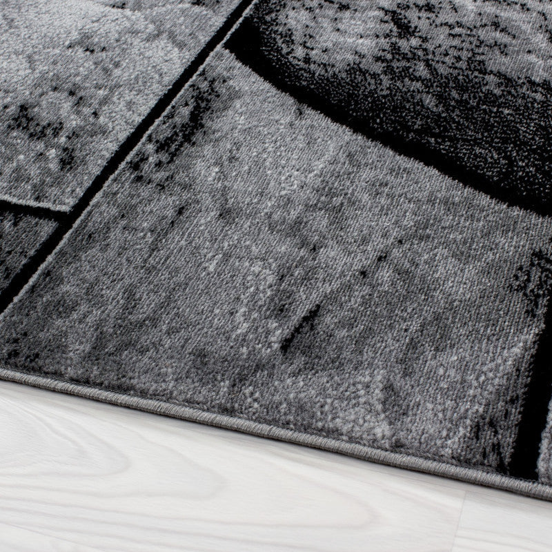 Kurzflor Teppich, Parma 9250, schwarz, rechteckig, Höhe 10mm