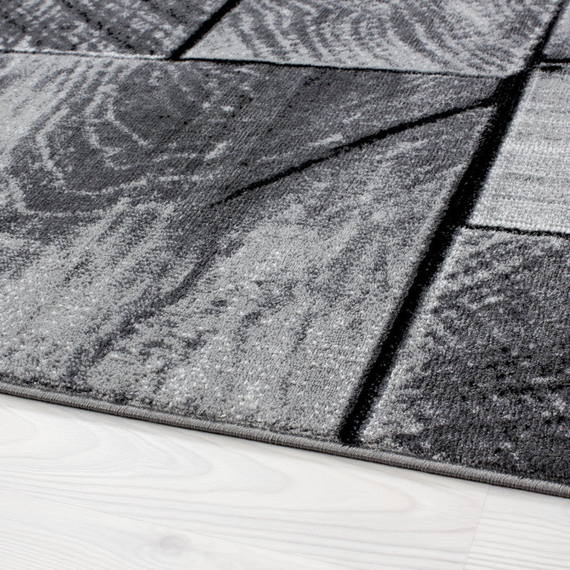 Kurzflor Teppich, Parma 9260, schwarz, rechteckig, Höhe 10mm