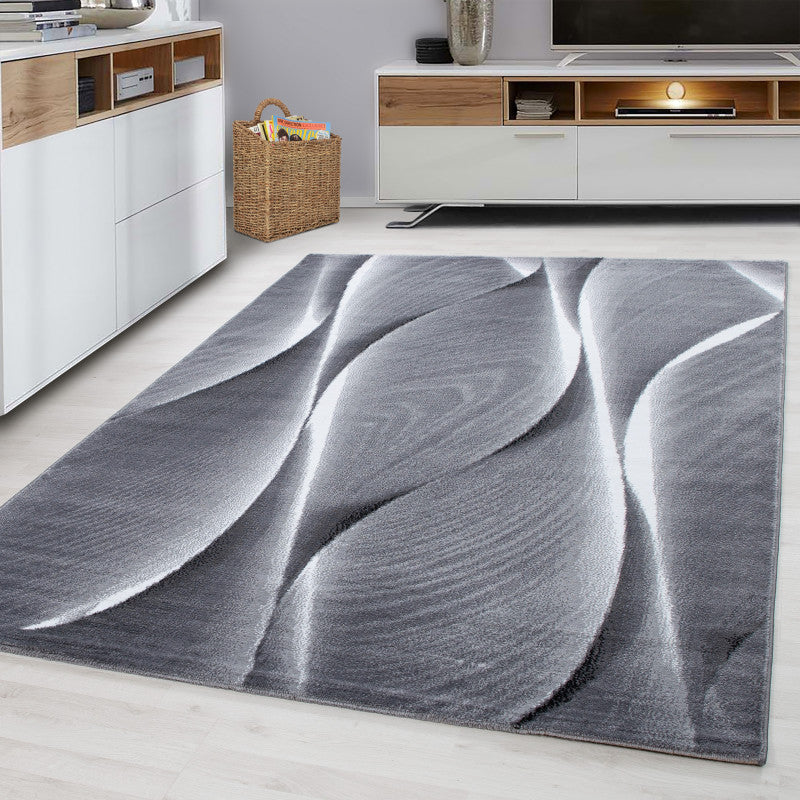 Kurzflor Teppich, Parma 9310, schwarz, rechteckig, Höhe 10mm