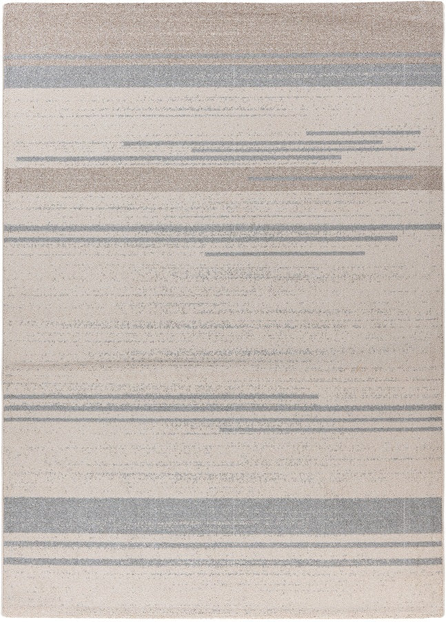 Kurzflor Teppich, Gene 125, creme/blau, rechteckig, Höhe 8mm