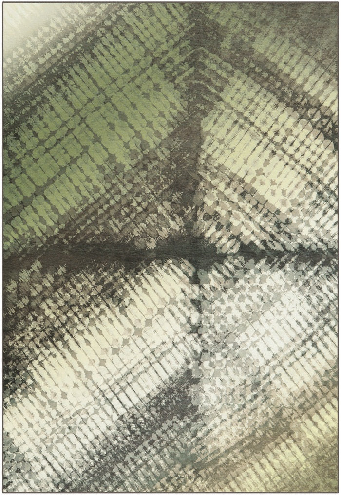 Vintage Teppich, Atelier 4439, grün/natural, rechteckig, Höhe 9mm