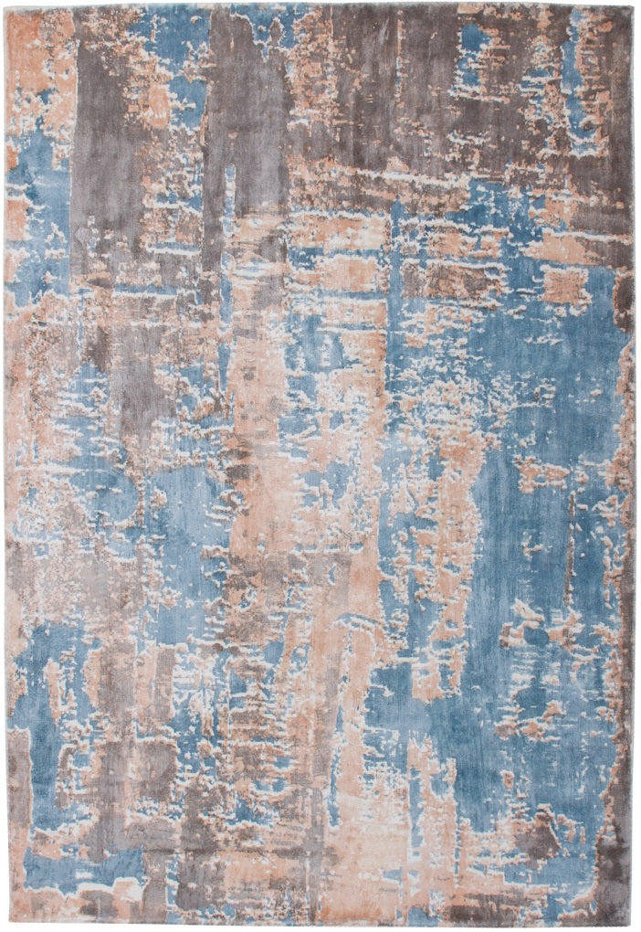 Hochflor Vintage Teppich, Ozean 390, multi/blau, rechteckig, Höhe 17mm