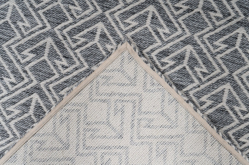 Kurzflor Vintage Teppich, Joga 100, grau/creme, rechteckig, Höhe 10mm