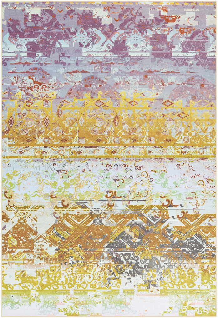 Kurzflor Teppich, Kult 224, multi/gelb, rechteckig, Höhe 9mm