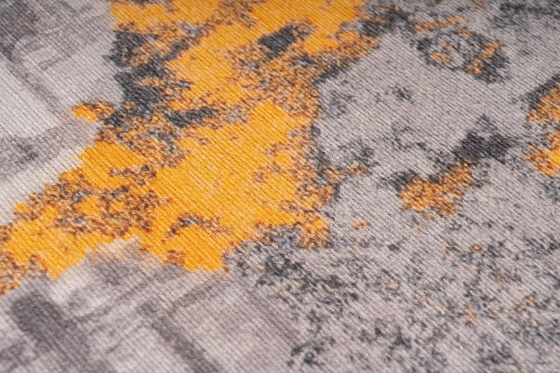 Kurzflor Vintage Teppich, Peyrun 302, grau/gold, rechteckig, Höhe 5mm