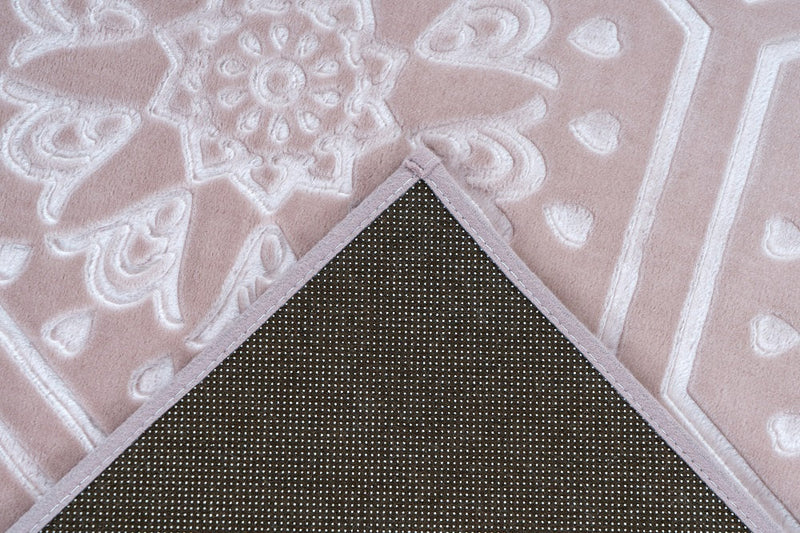 Kurzflor Vintage Teppich, Aero 1000, rosa, rechteckig, Höhe 7mm