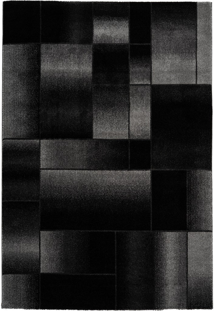 Vintage Teppich, Broadway 300, schwarz/anthrazit, rechteckig, Höhe 15mm