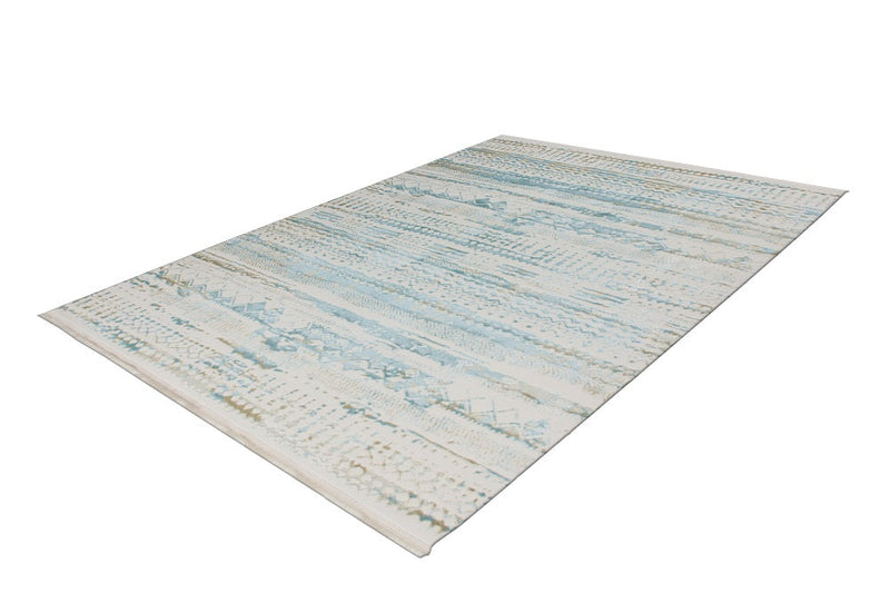 Kurzflor Vintage Teppich, Queen 125, hellblau, rechteckig, Höhe 15mm