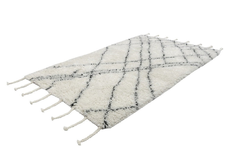 Hochflor Teppich, Nador 130, natur/elfenbein, rechteckig, Höhe 55mm
